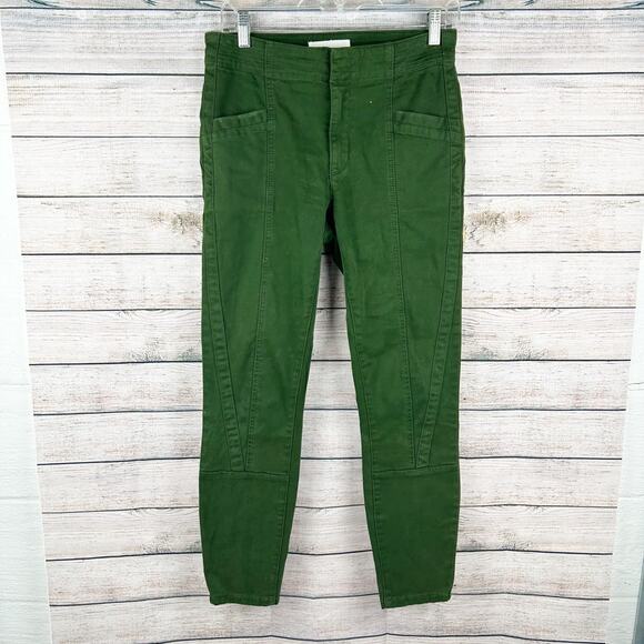 Anthropologie Kelly Green Cadet Moto Pants โ Edgy &โ Chic, Size 27 - Picture 8 of 8